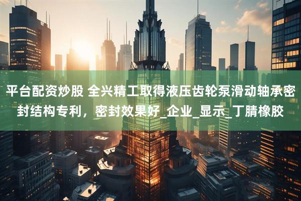 平台配资炒股 全兴精工取得液压齿轮泵滑动轴承密封结构专利，密封效果好_企业_显示_丁腈橡胶
