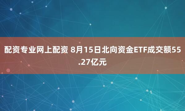 配资专业网上配资 8月15日北向资金ETF成交额55.27亿元